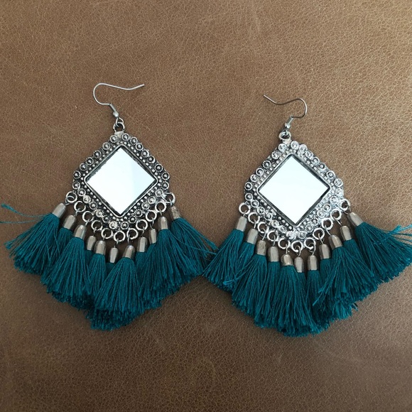 Mirror tassel earrings - Picture 2 of 4